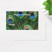 Peacock Birthday-Geschenketiketten (Schreibtisch)