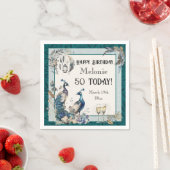 Peacock Birthday Napkin Serviette (Beispiel)
