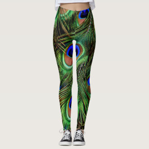 Peacock-Blätter Leggings