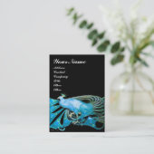 PEACOCK Blau Visitenkarte (Stehend Vorderseite)