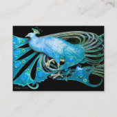 PEACOCK Blau Visitenkarte (Rückseite)