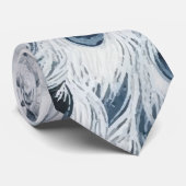 Peacock-Blaumuster Krawatte (Gerollt)