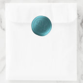 Peacock Blue 2 Letter Monogram Wax Siegel Stickers (Tasche)
