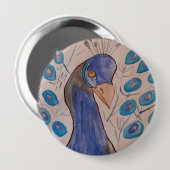 Peacock Blue Abzeichen Button (Vorne & Hinten)