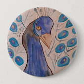 Peacock Blue Abzeichen Button (Vorderseite)