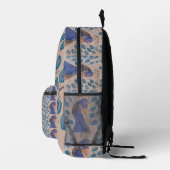 Peacock Blue Bedruckter Rucksack (Rechts)