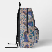 Peacock Blue Bedruckter Rucksack (Links)