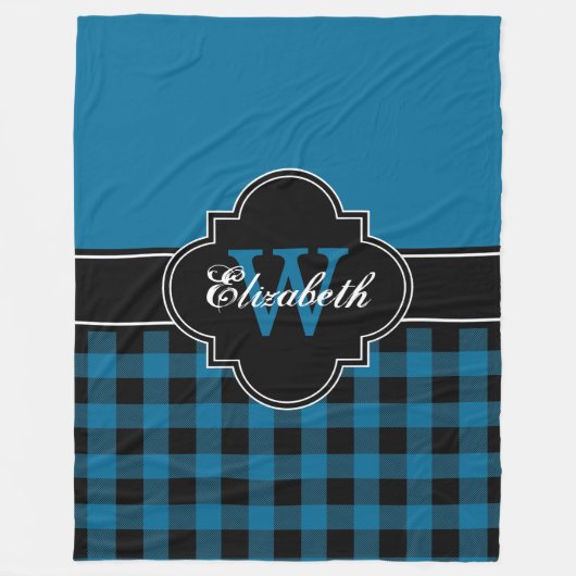 Peacock Blue Bk Buffalo Kariert Lumberjack CB 1IQI Fleecedecke (Vorderseite)