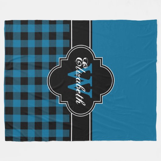 Peacock Blue Bk Buffalo Kariert Lumberjack CB 1IQI Fleecedecke (Vorderseite (Horizontal))