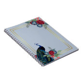 Peacock Blue Burgundy Winter Hochzeit im Herbst Notizblock (Rechte Seite)