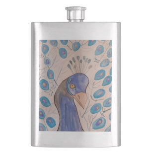 Peacock Blue Classic Flask Flachmann
