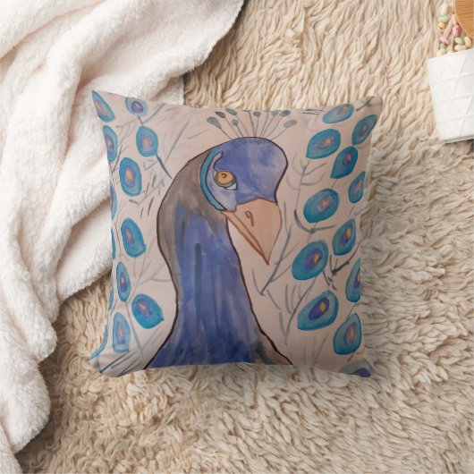 Peacock Blue Cushion Kissen (Decke)