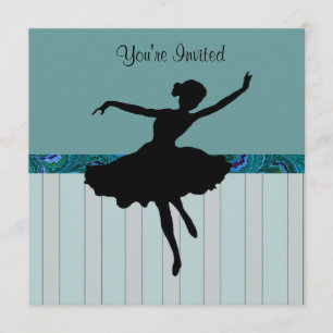 Peacock Blue Dance Party Einladung