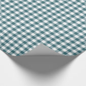 Peacock Blue (dunkel Aquamarin oder Aqua) und Whit Geschenkpapier (Ecke)