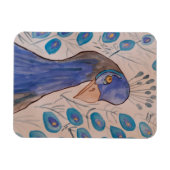 Peacock Blue Flexible Foto Magnet (Horizontal)