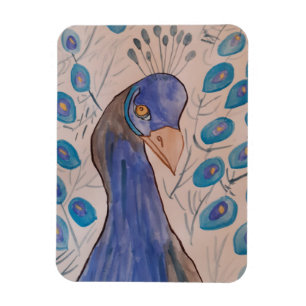 Peacock Blue Flexible Foto Magnet