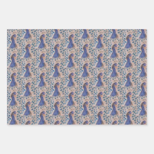 Peacock Blue Geschenkpapier Set (Vorderseite 2)