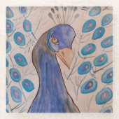 Peacock Blue Glasuntersetzer (Vorderseite)