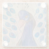 Peacock Blue Glasuntersetzer (Rückseite)