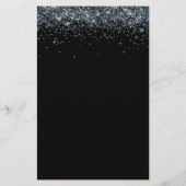 Peacock Blue Glitzer Budget Brautparty Black (Rückseite)