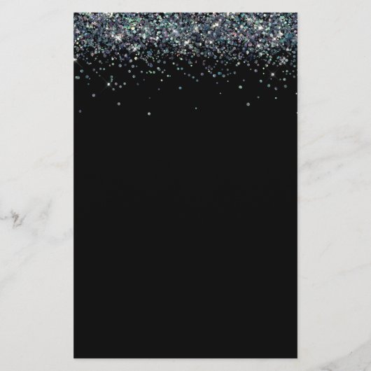 Peacock Blue Glitzer Budget Brautparty Black (Rückseite)