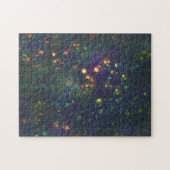 Peacock Blue Green Galactic Glitzer Puzzle (Horizontal)