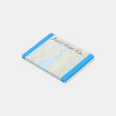 Peacock Blue Head mit bunten Schwanz Feathers Post-it Klebezettel (angewinkelt)