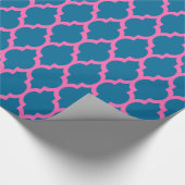 Peacock Blue Hot Pink Marokkanisch #4 Geschenkpapier (Ecke)