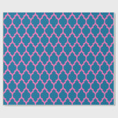 Peacock Blue Hot Pink Marokkanisch #4 Geschenkpapier (Flach)