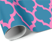 Peacock Blue Hot Pink Marokkanisch #4 Geschenkpapier (Rolleneckpunkt)