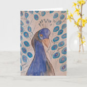 Peacock Blue Karte (Gelbe Blume)