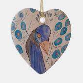 Peacock Blue Keramik Ornament (Rechts)