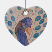 Peacock Blue Keramik Ornament (Hinten)