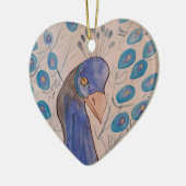 Peacock Blue Keramik Ornament (Links)
