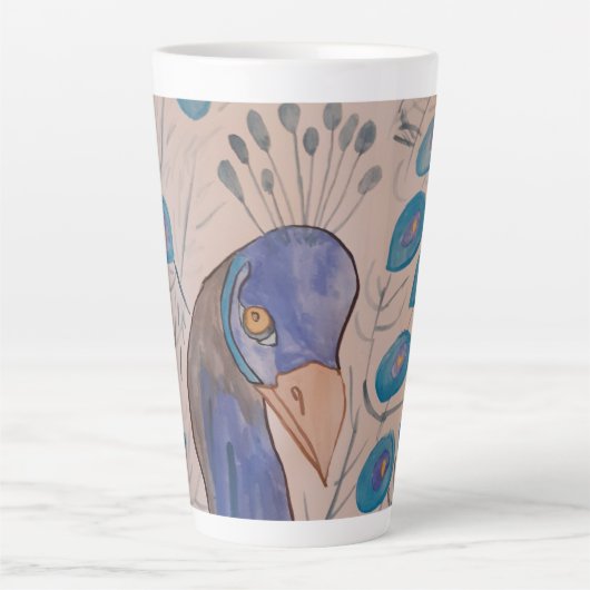 Peacock Blue Latte-Tasse Milchtasse (Vorderseite)