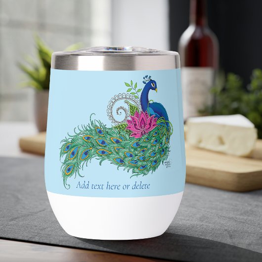 Peacock Blue Lotus Blume Henna