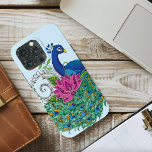 Peacock Blue Lotus Blume Henna Case-Mate iPhone Hülle