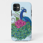 Peacock Blue Lotus Blume Henna Case-Mate iPhone Hülle (Rückseite)