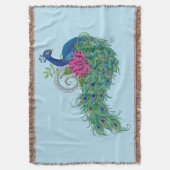 Peacock Blue Lotus Blume Henna Decke (Vorderseite Vertikal)