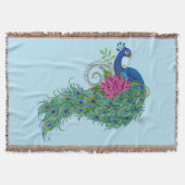 Peacock Blue Lotus Blume Henna Decke (Vorderseite)