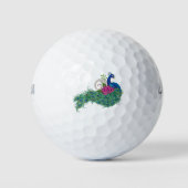 Peacock Blue Lotus Blume Henna Golfball (Vorderseite)