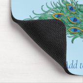Peacock Blue Lotus Blume Henna Mousepad (Ecke)