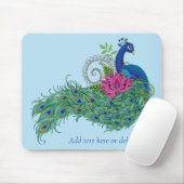 Peacock Blue Lotus Blume Henna Mousepad (Mit Mouse)
