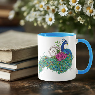 Peacock Blue Lotus Blume Henna Tasse
