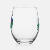 Peacock Blue Lotus Blume Henna Weinglas Ohne Stiel (Links)