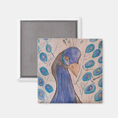 Peacock Blue Magnet (Vorderseite/Rückseite)