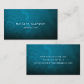 Peacock Blue Mandala Zen Business Card Visitenkarte (Vorne/Hinten)