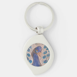 Peacock Blue Metal Schlüsselring Schlüsselanhänger