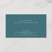 Peacock Blue Original Nature Foto Designer Visitenkarte (Rückseite)