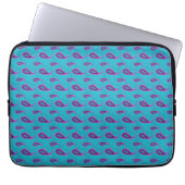 Peacock Blue Paisley Laptopschutzhülle (Vorderseite)